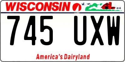 WI license plate 745UXW