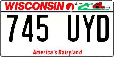 WI license plate 745UYD