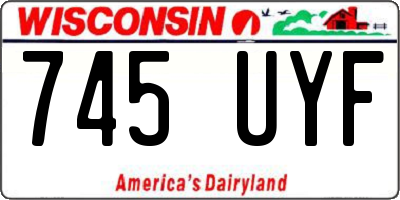 WI license plate 745UYF