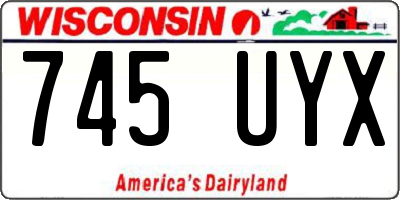 WI license plate 745UYX