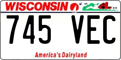 WI license plate 745VEC