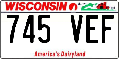 WI license plate 745VEF