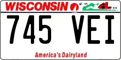 WI license plate 745VEI