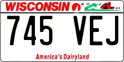 WI license plate 745VEJ