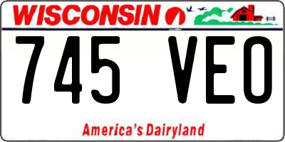 WI license plate 745VEO