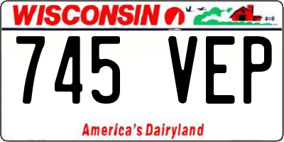 WI license plate 745VEP
