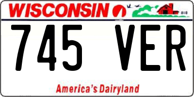 WI license plate 745VER
