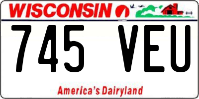 WI license plate 745VEU