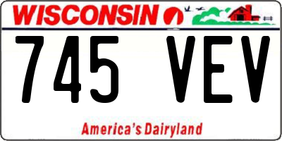 WI license plate 745VEV