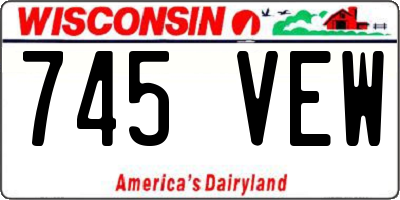 WI license plate 745VEW