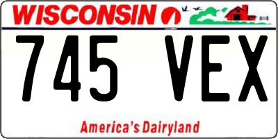 WI license plate 745VEX