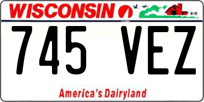WI license plate 745VEZ