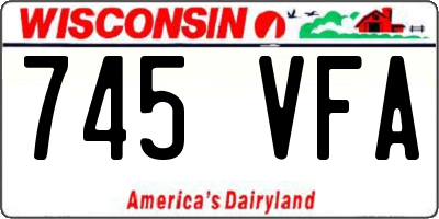WI license plate 745VFA