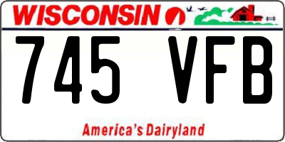 WI license plate 745VFB