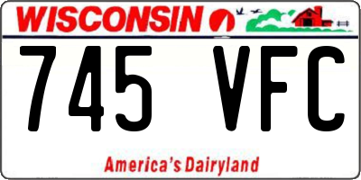 WI license plate 745VFC