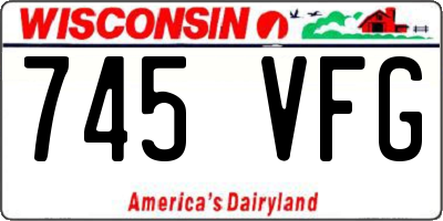 WI license plate 745VFG