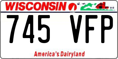 WI license plate 745VFP