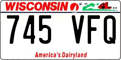 WI license plate 745VFQ