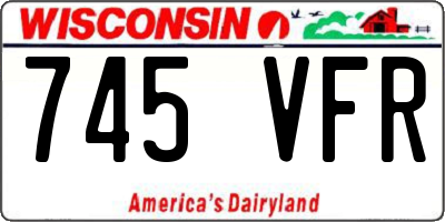 WI license plate 745VFR