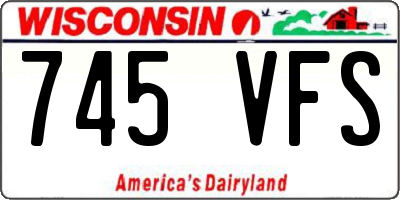 WI license plate 745VFS
