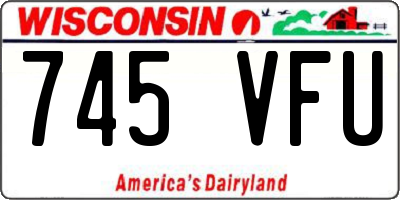 WI license plate 745VFU