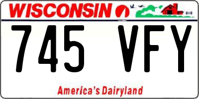 WI license plate 745VFY