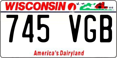 WI license plate 745VGB