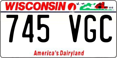 WI license plate 745VGC