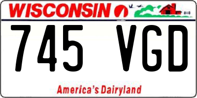 WI license plate 745VGD
