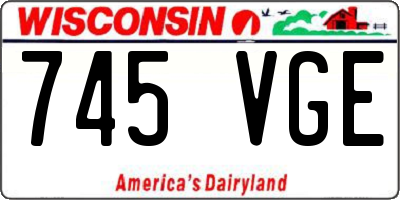 WI license plate 745VGE