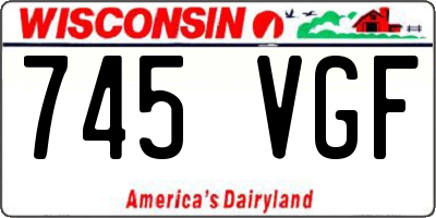 WI license plate 745VGF