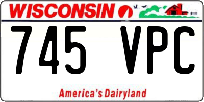WI license plate 745VPC