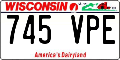 WI license plate 745VPE
