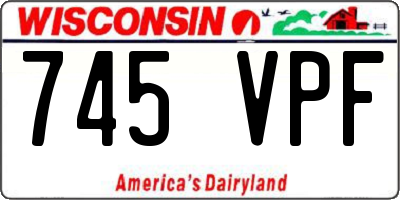 WI license plate 745VPF