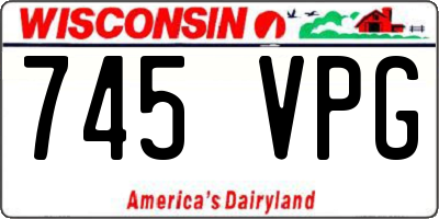 WI license plate 745VPG