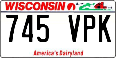 WI license plate 745VPK
