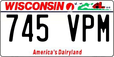 WI license plate 745VPM