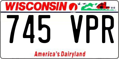 WI license plate 745VPR