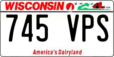 WI license plate 745VPS
