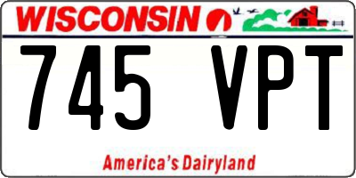 WI license plate 745VPT