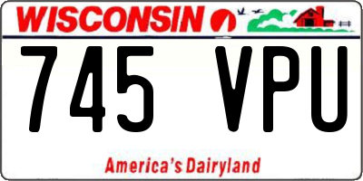 WI license plate 745VPU