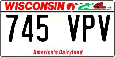 WI license plate 745VPV