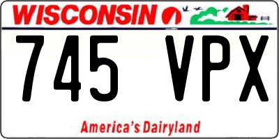WI license plate 745VPX