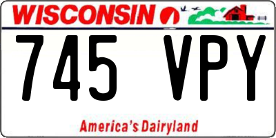 WI license plate 745VPY