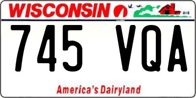 WI license plate 745VQA