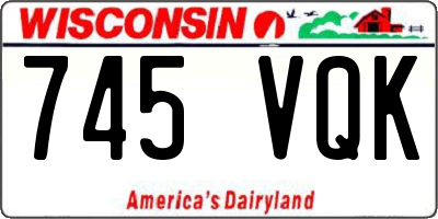 WI license plate 745VQK