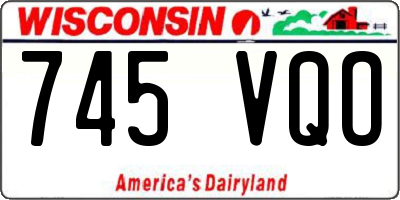 WI license plate 745VQO