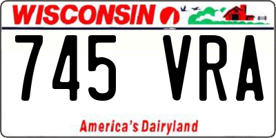 WI license plate 745VRA