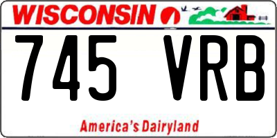 WI license plate 745VRB