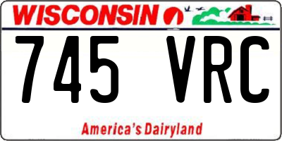 WI license plate 745VRC